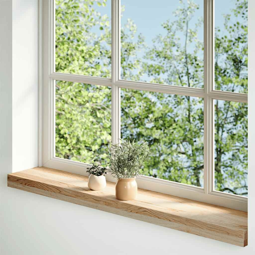 Vidaxl 2x Massive Eichenholz Fensterbänke, unbehandelt, 80x15x2 cm - bis zu 33% Rabatt