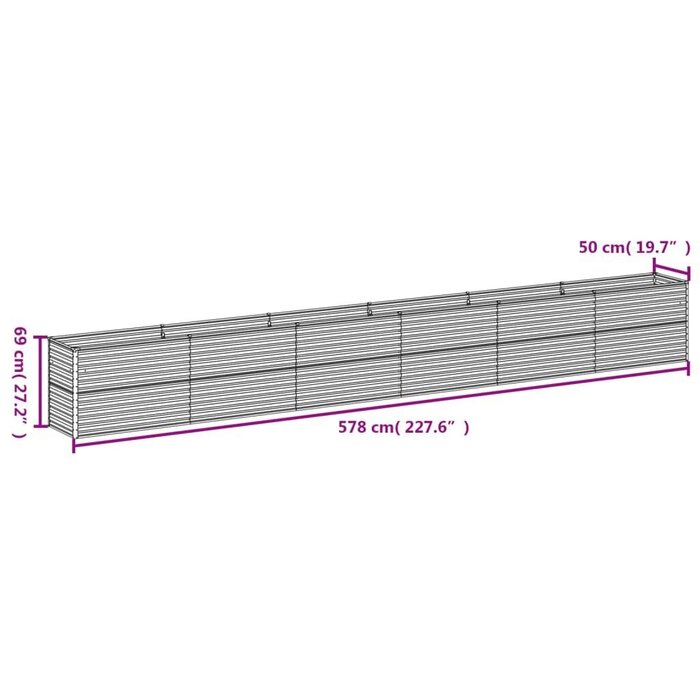 Vidaxl Großes Cortenstahl Hochbeet 578 cm - Rostoptik - bis zu 35% reduziert