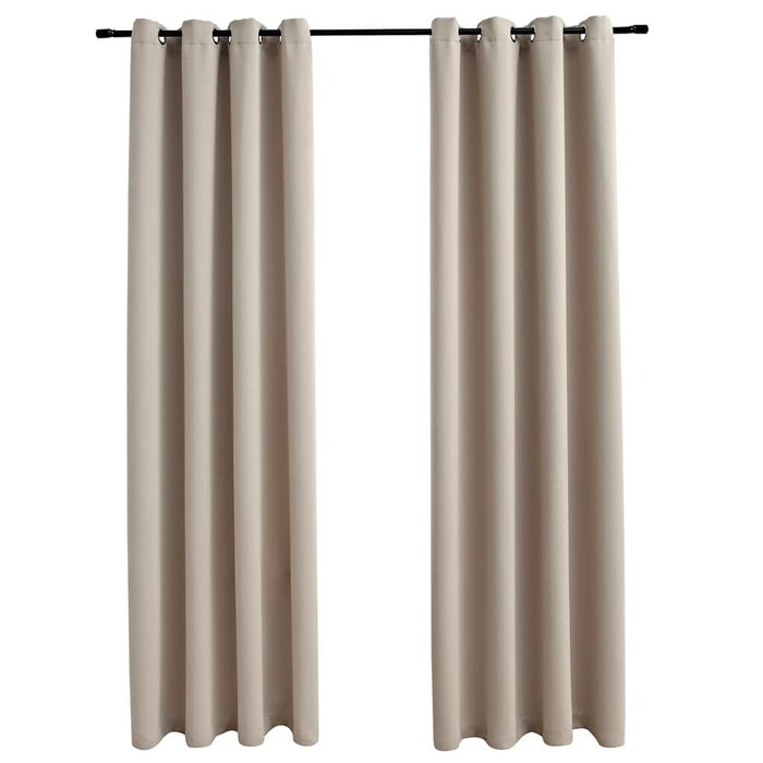 Vidaxl Verdunkelungsvorhang 140x175cm, Beige - 2er-Set - bis zu 33% reduziert