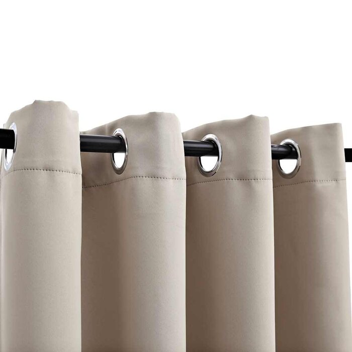 Vidaxl Verdunkelungsvorhang 140x175cm, Beige - 2er-Set - bis zu 33% reduziert