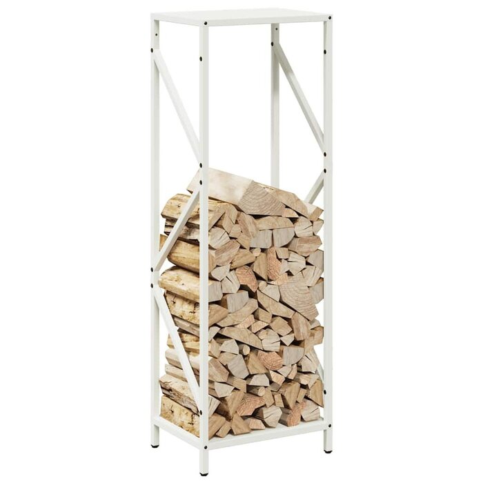 Vidaxl Kaminholzregal Stahl Weiß 34x25x100 cm - Jetzt bis zu 36% Rabatt sichern
