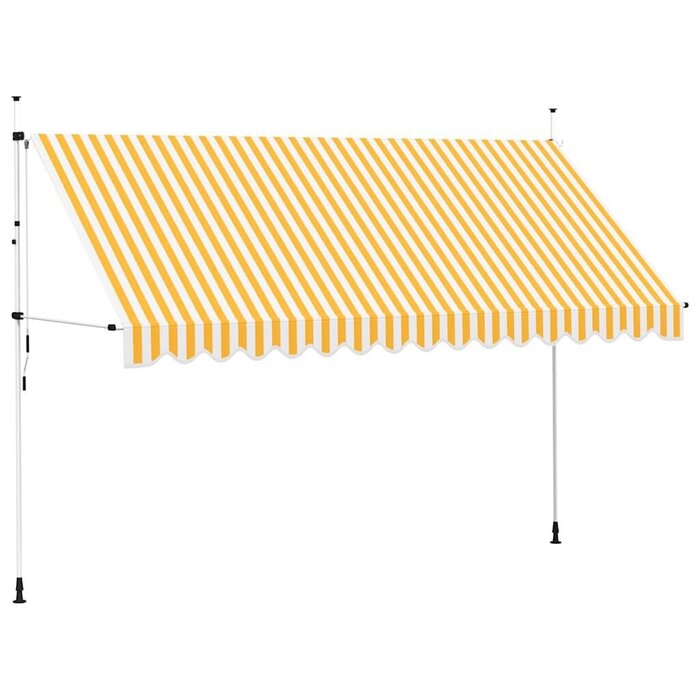 Vidaxl Manuelle Markise 400 cm Orange-Weiß | Jetzt bis zu 35% Rabatt sparen