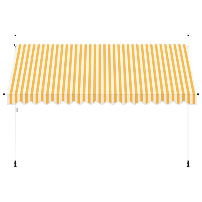 Vidaxl Manuelle Markise 400 cm Orange-Weiß | Jetzt bis zu 35% Rabatt sparen