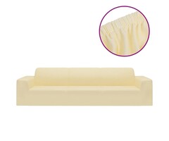 Vidaxl 4-Sitzer Sofabezug Jersey Creme - bis zu 34% Rabatt auf Rückläufer