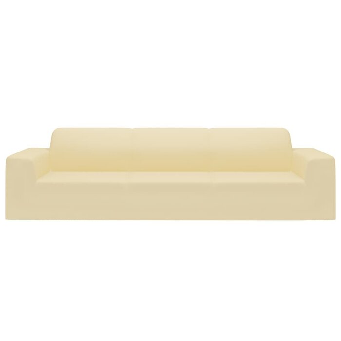 Vidaxl 4-Sitzer Sofabezug Jersey creme - bis zu 32% günstiger