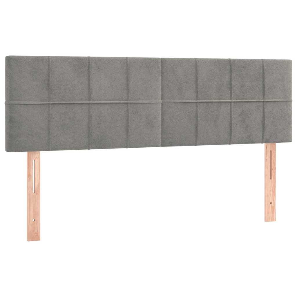 Vidaxl Bettkopfteil 2er Set Samt Hellgrau - 72x88 cm - bis zu 33% reduziert