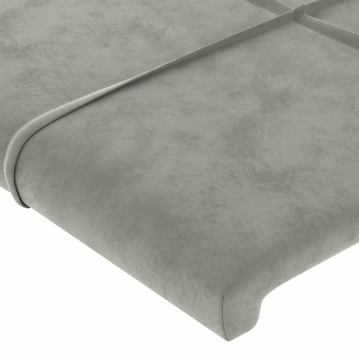 Vidaxl Bettkopfteil 2er Set Samt Hellgrau - 72x88 cm - bis zu 33% reduziert