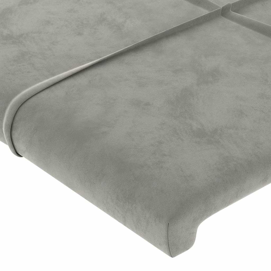 Vidaxl Bettkopfteil 2er Set Samt Hellgrau - 72x88 cm - bis zu 33% reduziert