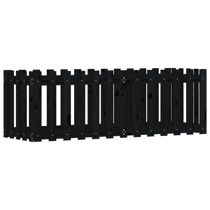 Vidaxl Hochbeet aus Kiefernholz 150x50x50 cm in Schwarz - Jetzt bis zu 33% sparen