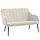 Sitzbank 110x76x80 cm aus Samt - Creme - Outlet - bis zu 35% reduziert