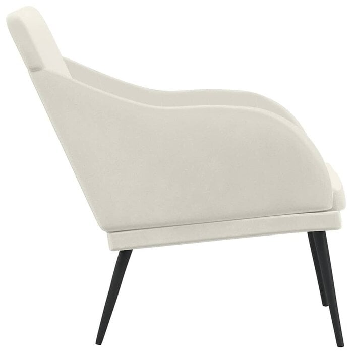 Vidaxl Sitzbank 110x76x80 cm aus Samt - Creme - Outlet - bis zu 35% reduziert