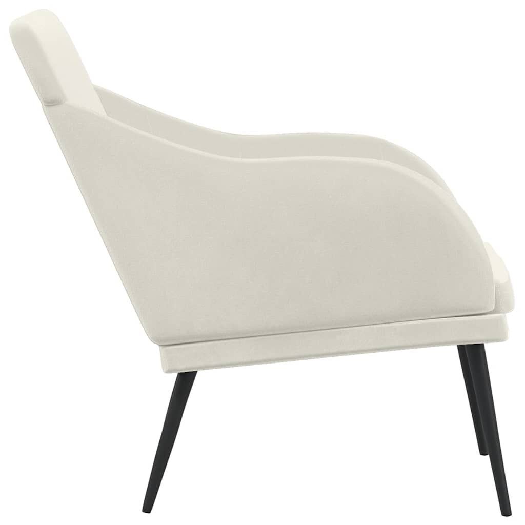 Vidaxl Sitzbank 110x76x80 cm aus Samt - Creme - Outlet - bis zu 35% reduziert