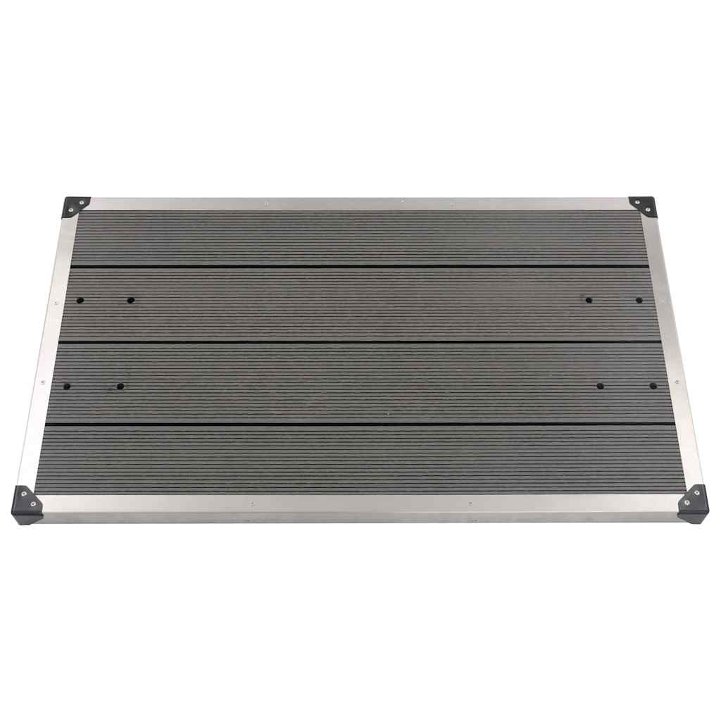 Vidaxl WPC Außenduschwanne 110x62 cm - Grau - jetzt bis zu 38% Rabatt