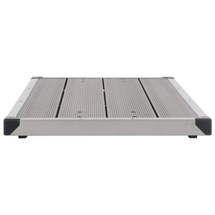 Vidaxl WPC Außenduschwanne 110x62 cm - Grau - jetzt bis zu 38% Rabatt