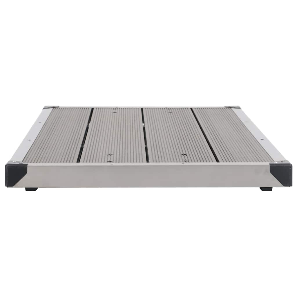 Vidaxl WPC Außenduschwanne 110x62 cm - Grau - jetzt bis zu 38% Rabatt