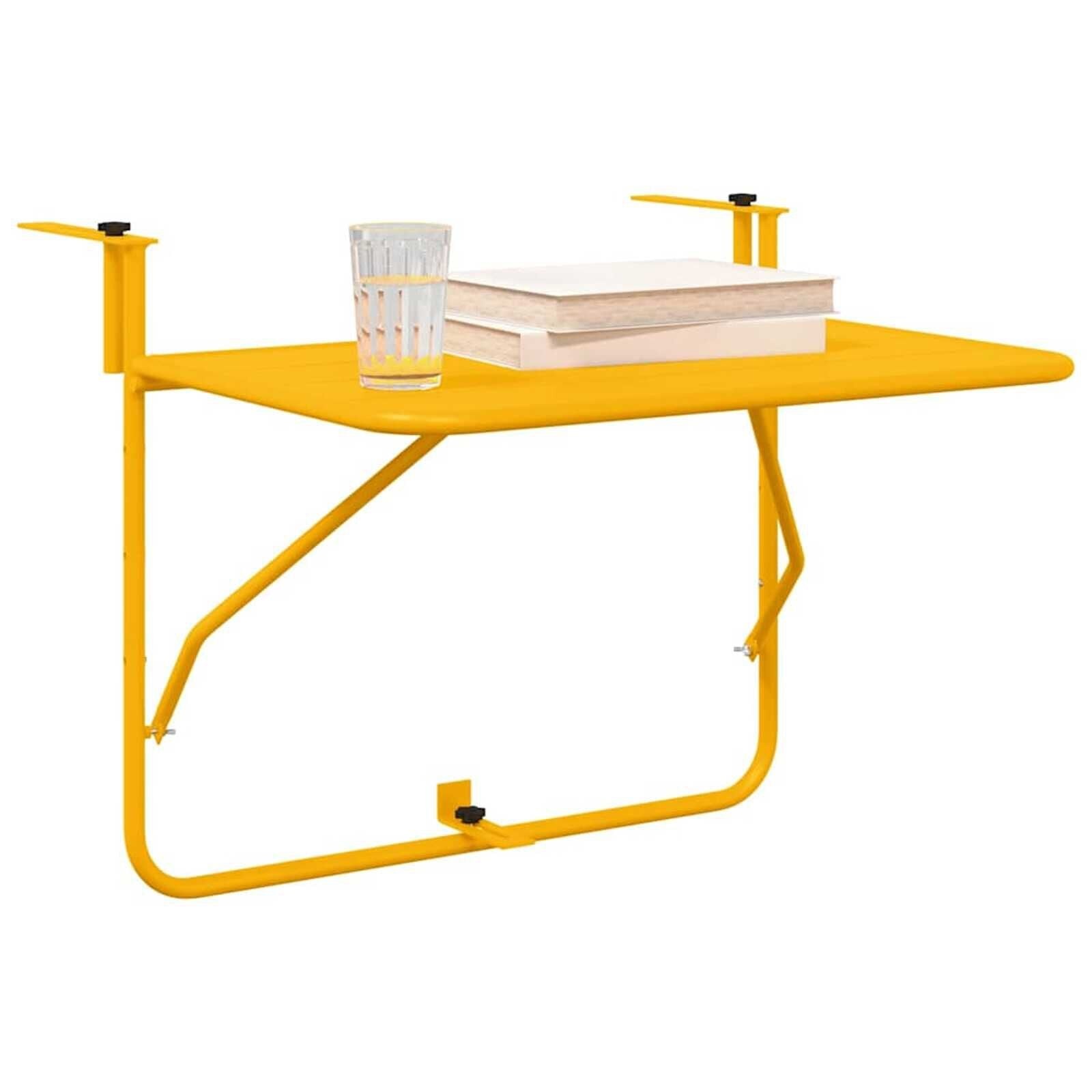 Vidaxl Klappbarer Balkon-Hängetisch, 60x39 cm, Gelb - bis zu 29% sparen