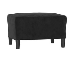 Vidaxl Samt-Fußhocker 60x50x41 cm in Schwarz - Jetzt bis zu 33% sparen