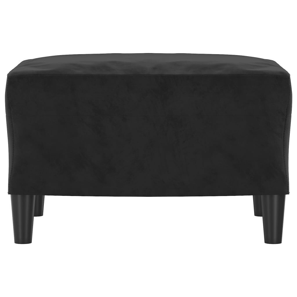 Vidaxl Samt-Fußhocker 60x50x41 cm in Schwarz - Jetzt bis zu 33% sparen
