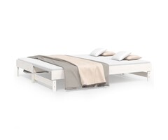 Vidaxl Ausziehbares Tagesbett Kiefer Weiß 2x 90x200 cm - bis zu 35% Rabatt