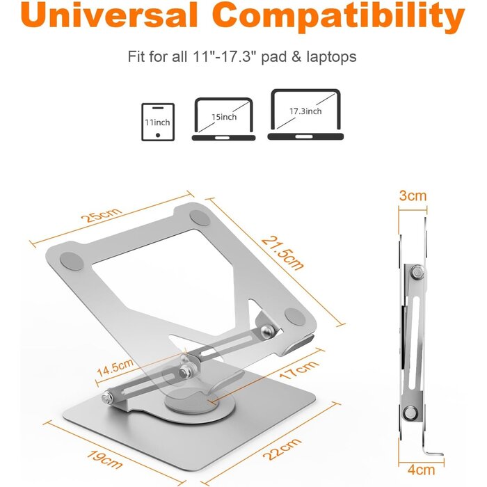 Aluminium Laptopständer - Höhenverstellbar & Faltbar - Sparen Sie bis zu 26%