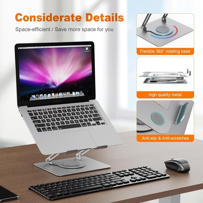 Aluminium Laptopständer - Höhenverstellbar & Faltbar - Sparen Sie bis zu 26%