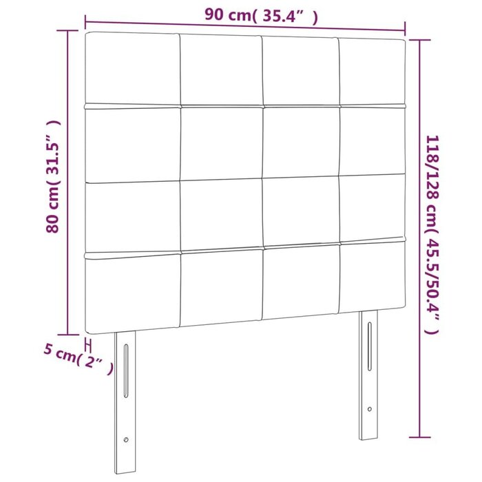 Vidaxl 2er-Set Bettkopfteil 90x78/88cm Dunkelgrau - bis zu 34% Rabatt