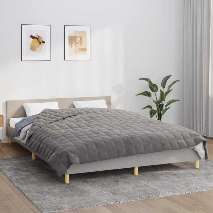 Vidaxl Gewichtsdecke 200x220 cm 9 kg - Grau - Jetzt bis zu 34% günstiger