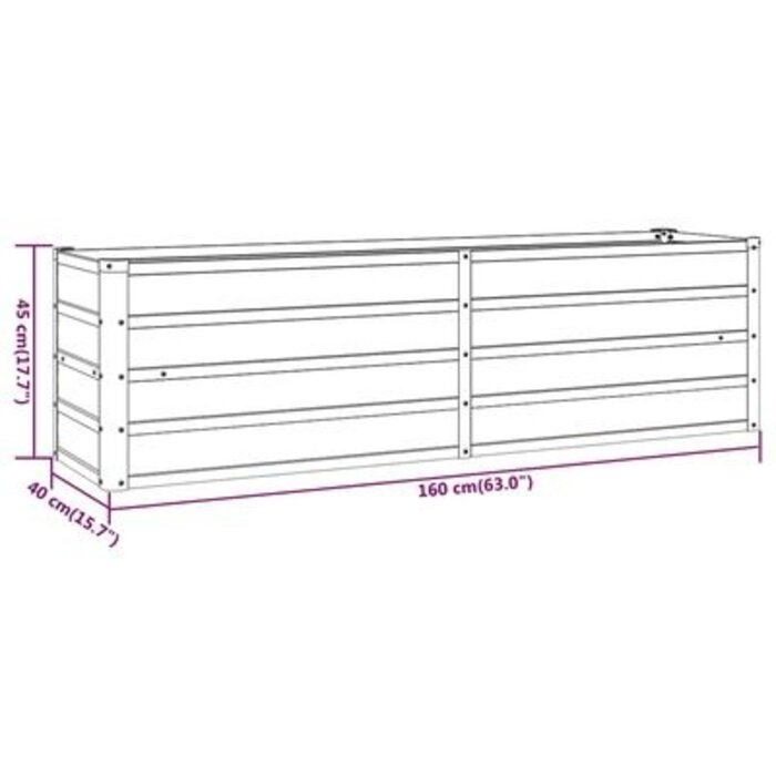 Vidaxl Hochbeet aus Cortenstahl 160x40x45 cm - Jetzt bis zu 33% sparen