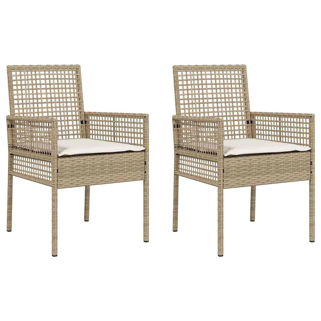 Vidaxl Poly-Rattan Gartenstuhl 2er-Set - Beige - bis zu 34% sparen