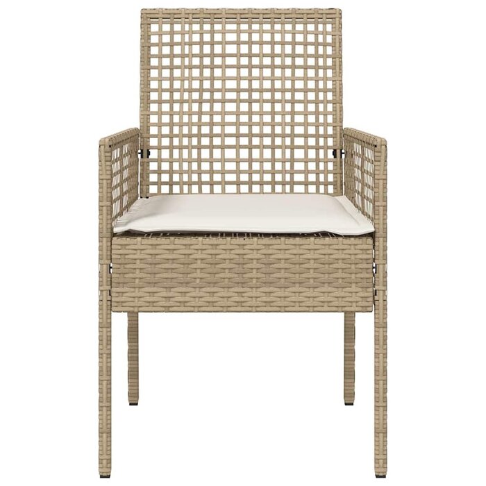 Vidaxl Poly-Rattan Gartenstuhl 2er-Set - Beige - bis zu 34% sparen