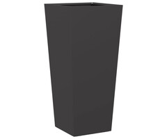 Vidaxl Design Pflanzkübel aus Stahl 35x35x75 cm - Schwarz - bis zu 29% Rabatt