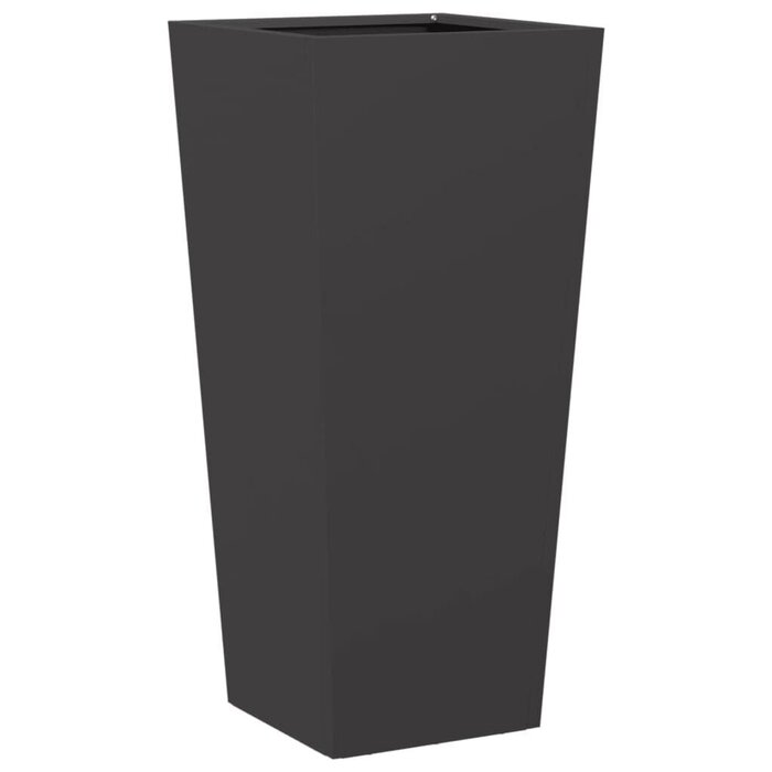 Vidaxl Design Pflanzkübel aus Stahl 35x35x75 cm - Schwarz - bis zu 29% Rabatt