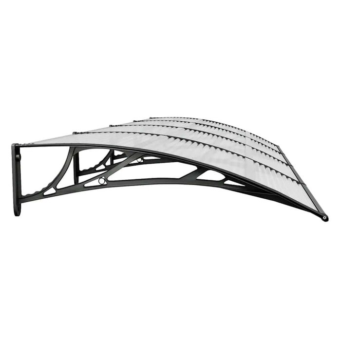 Vidaxl Großes Türvordach 350x100 cm Schwarz - Outlet bis zu 33% reduziert