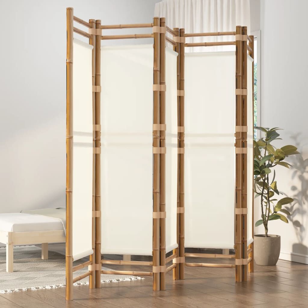 Vidaxl Spanische Wand 5-Panel 200x180 cm Bambus Creme - bis zu 35% Rabatt