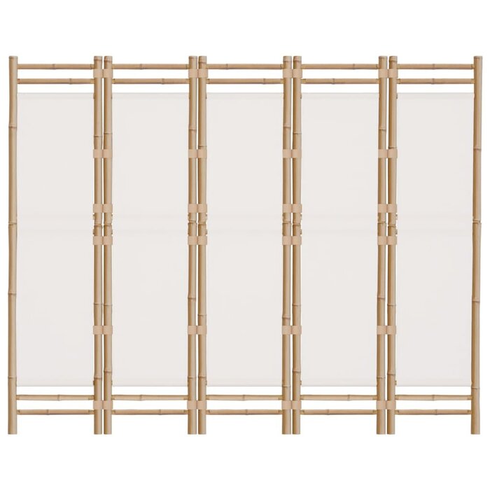 Vidaxl Spanische Wand 5-Panel 200x180 cm Bambus Creme - bis zu 35% Rabatt