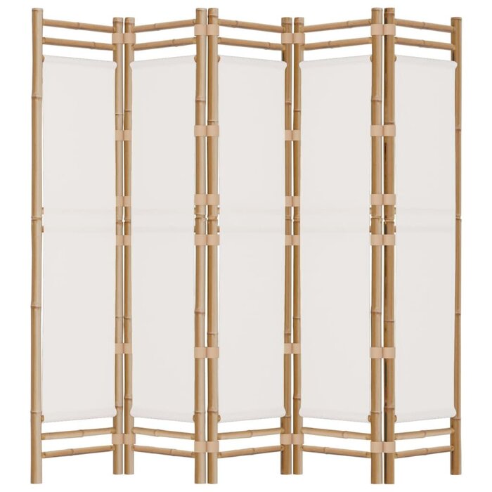Vidaxl Spanische Wand 5-Panel 200x180 cm Bambus Creme - bis zu 35% Rabatt