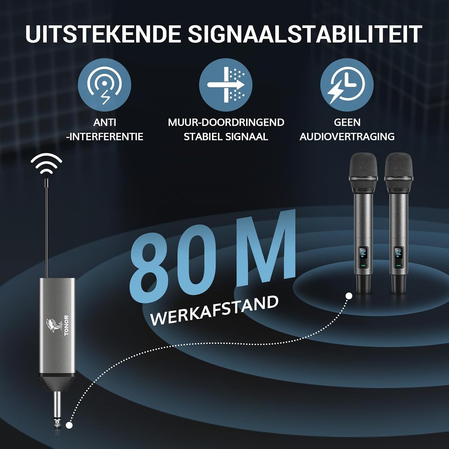 Drahtloses UHF-Mikrofon-Set mit 2 Mikrofonen - jetzt bis zu 60% sparen
