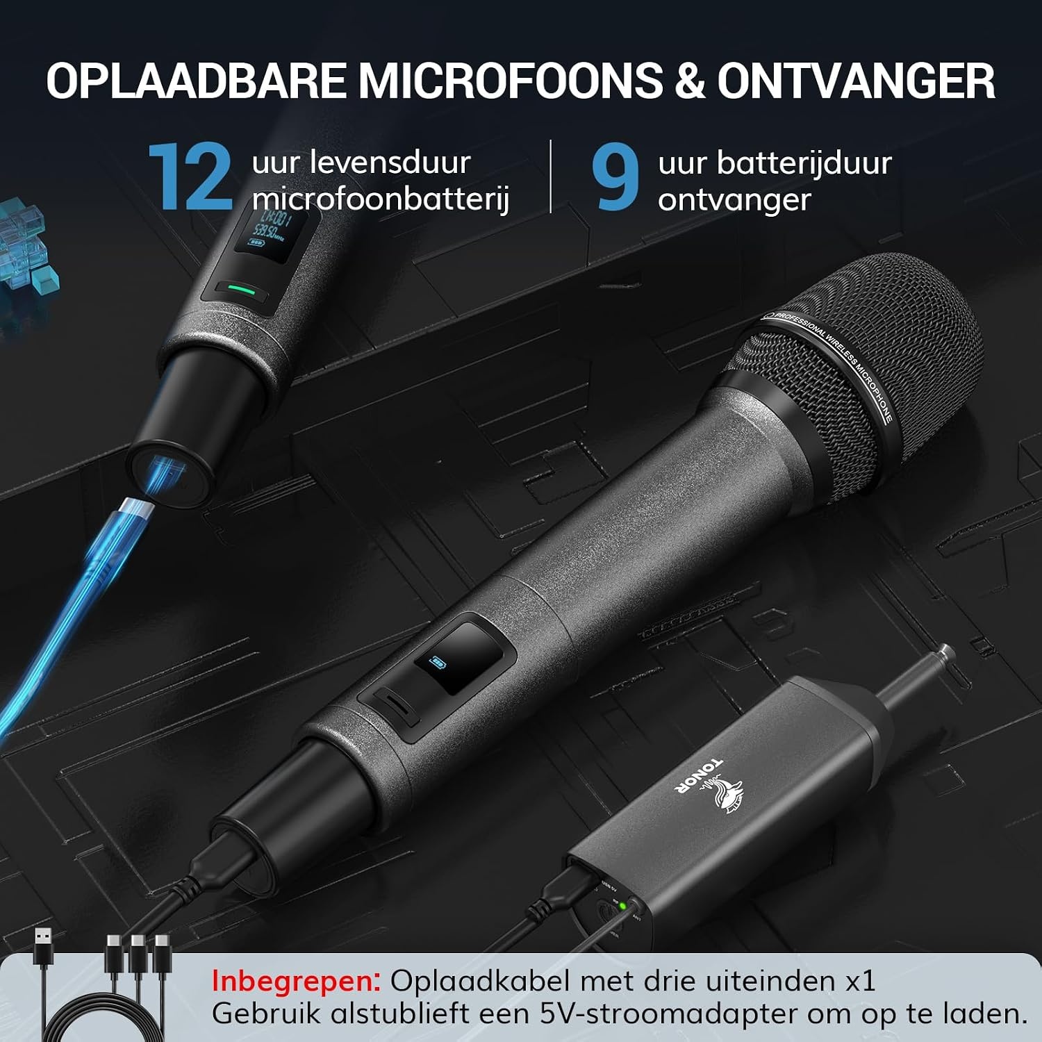 Drahtloses UHF-Mikrofon-Set mit 2 Mikrofonen - jetzt bis zu 60% sparen