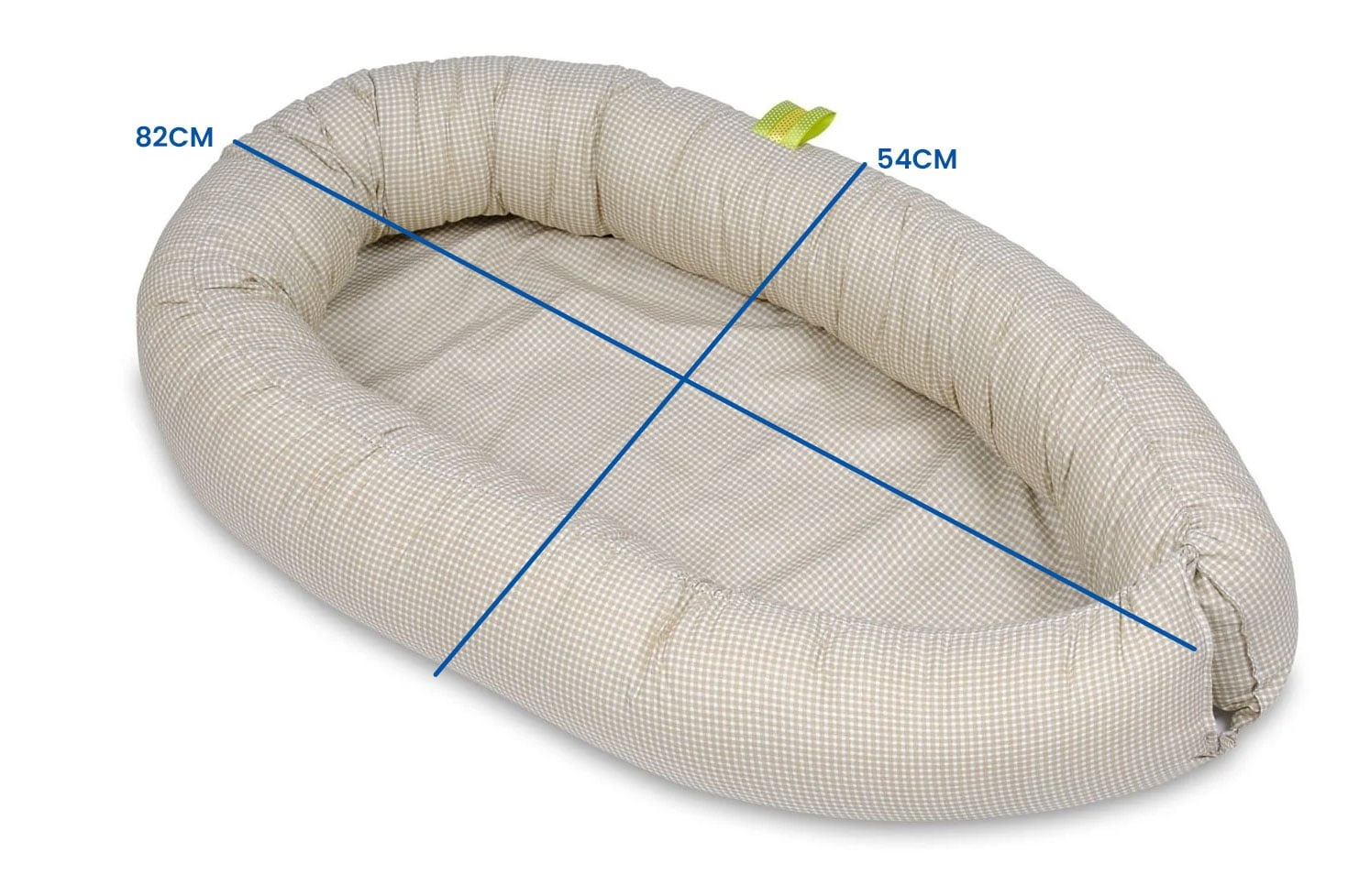 Viking Choice Babynestchen 82x54 cm, 100% Baumwolle - Beige Kariert - bis zu 56% Rabatt