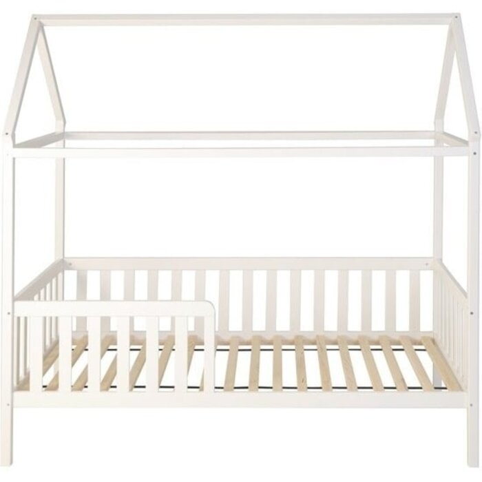Viking Choice Hausbett für Kinder 200x90 cm mit Rausfallschutz - Weiß - bis zu 50% Rabatt