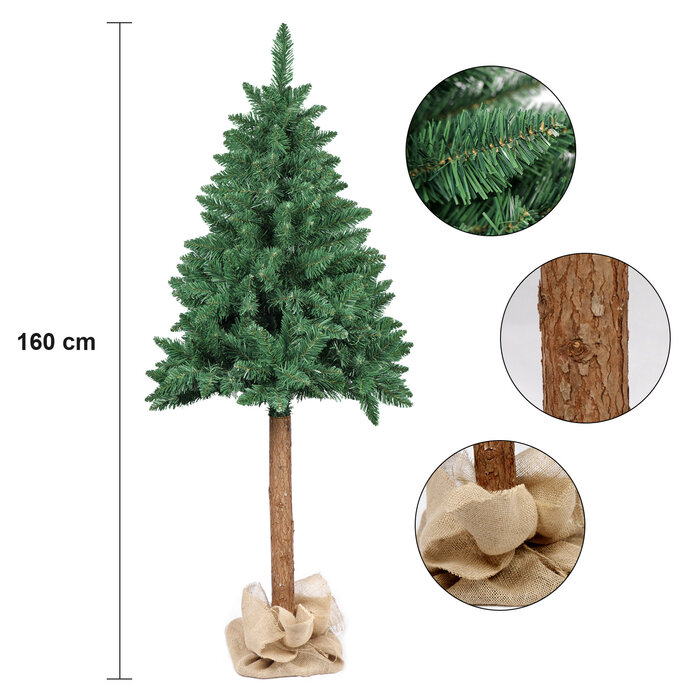 Viking Choice Künstlicher Weihnachtsbaum 160 cm mit Echtholzstamm - bis zu 33% reduziert