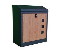 Viking Choice Paketbriefkasten Metall Anthrazit Holzoptik - bis zu 34% sparen