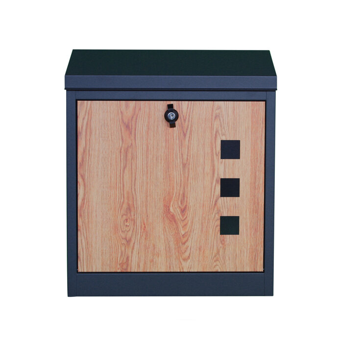 Viking Choice Paketbriefkasten Metall Anthrazit Holzoptik - bis zu 34% sparen