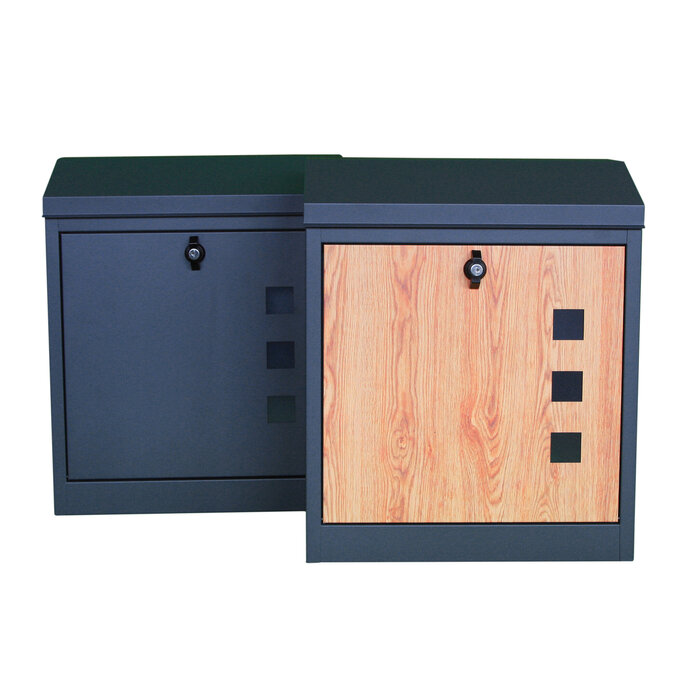 Viking Choice Paketbriefkasten Metall Anthrazit Holzoptik - bis zu 34% sparen