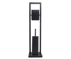 Viking Choice WC-Garnitur 2-in-1 aus schwarzem Stahl - Platzsparend & bis zu 32% günstiger