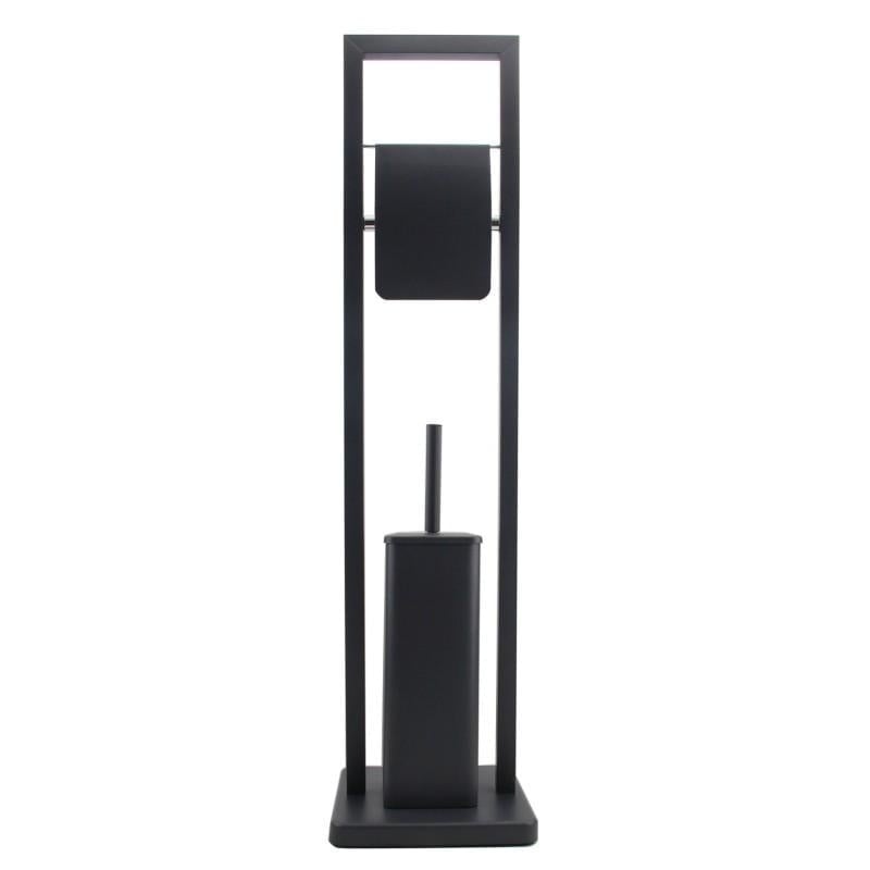 Viking Choice WC-Garnitur 2-in-1 aus schwarzem Stahl - Platzsparend & bis zu 32% günstiger