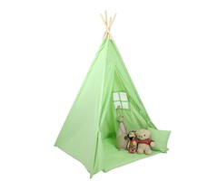 Viking Choice Tipi-Spielzelt für Kinder - Grün - Inkl. Matte & 2 Kissen - bis zu 32% Rabatt