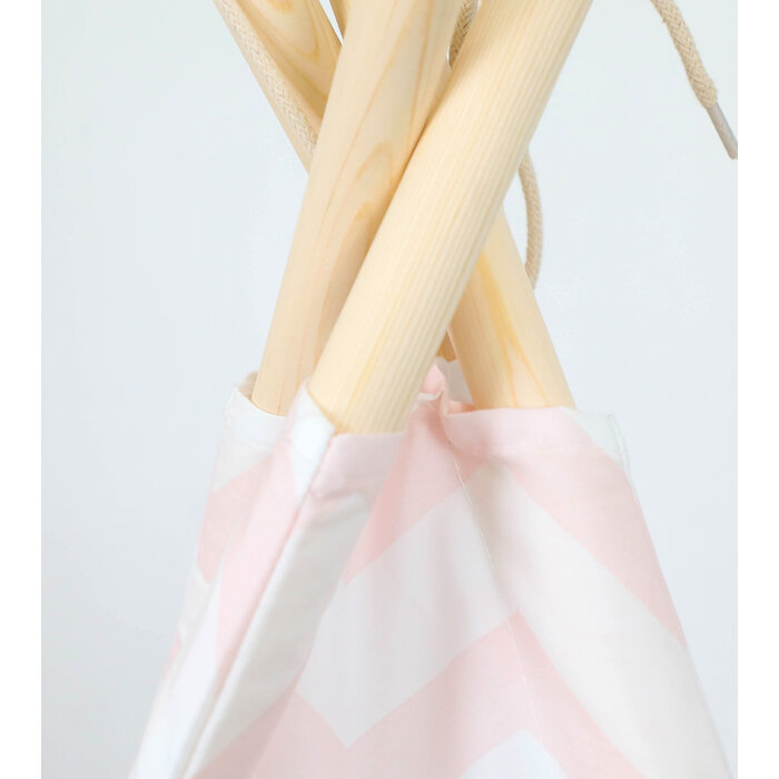 Viking Choice Tipi-Spielzelt Rosa Zickzack - Inkl. Matte & Kissen - Bis zu 33% reduziert