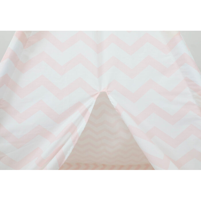 Viking Choice Tipi-Spielzelt Rosa Zickzack - Inkl. Matte & Kissen - Bis zu 33% reduziert