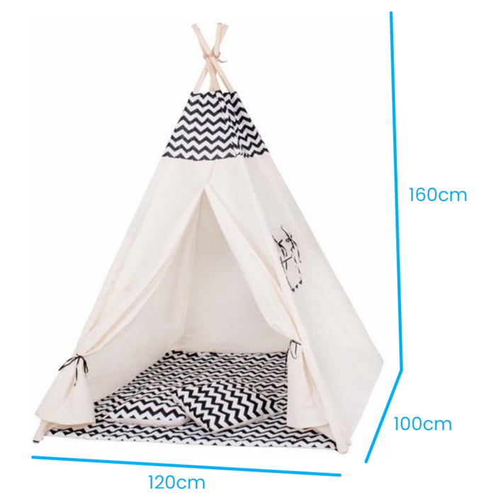 Viking Choice Kindertipi Zebra-Design | 100% Baumwolle | Bis zu 33% Rabatt